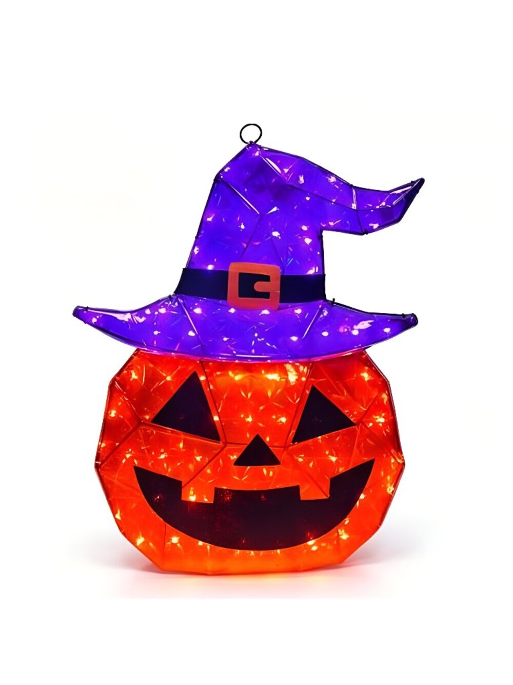 Halloween Decorations Outdoor, 24 Inch Light Up Pumpkin Witch Hat